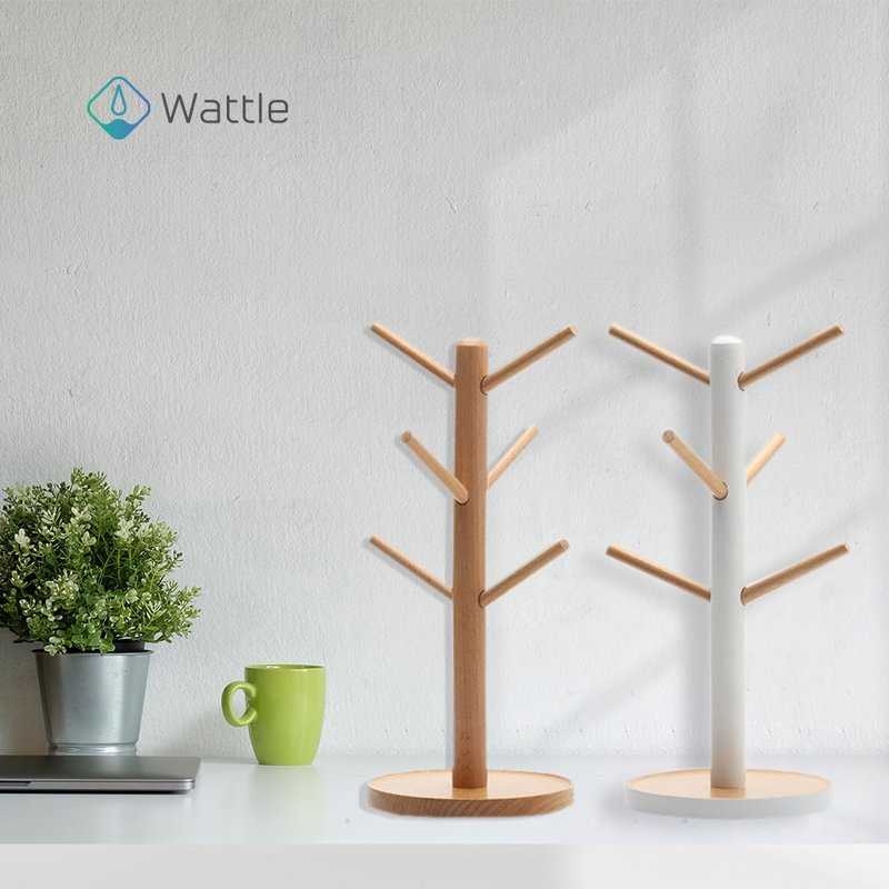 Wattle | 订制款环节杯架_白色 - 厨房用具 - 木头 白色
