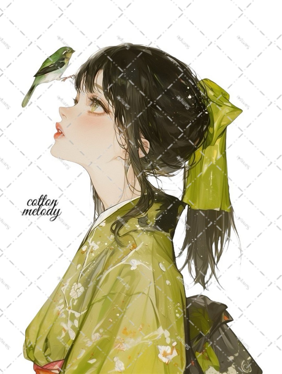 original sticker no.7184 人物贴纸 原创贴纸 人物贴纸 女孩贴纸 原创人物贴纸 - 贴纸 - 纸 