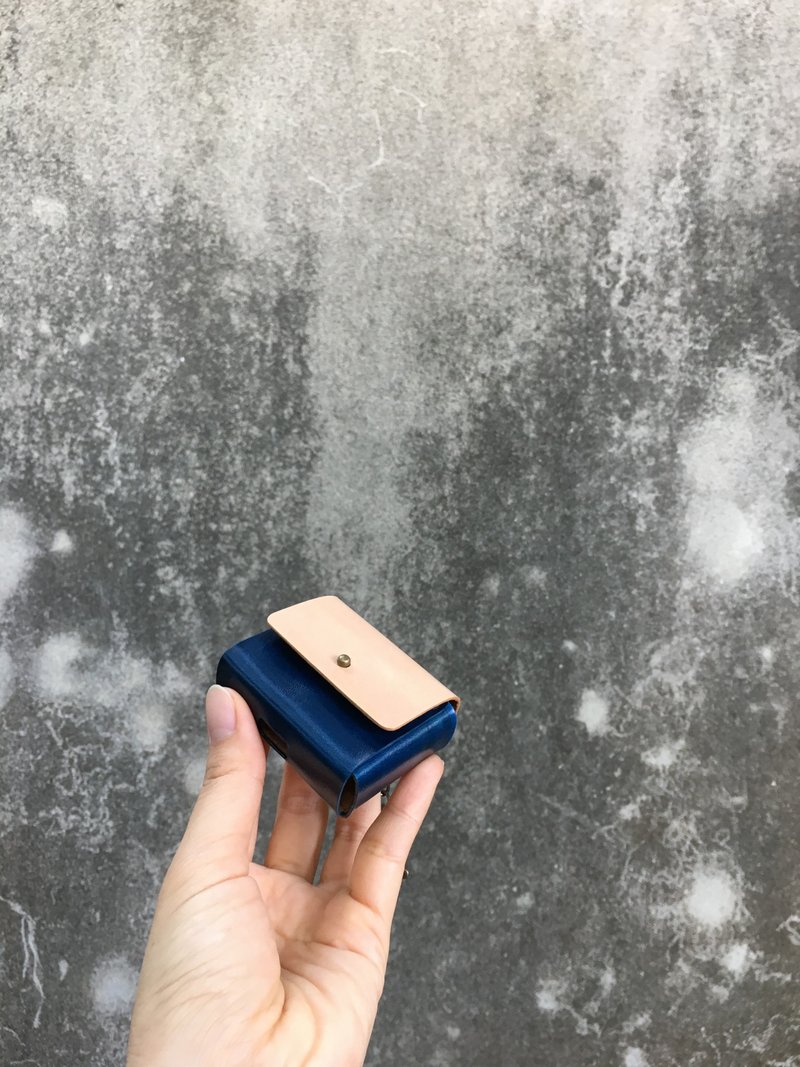 Airpods Pro 皮套 - 耳机收纳 - 真皮 蓝色