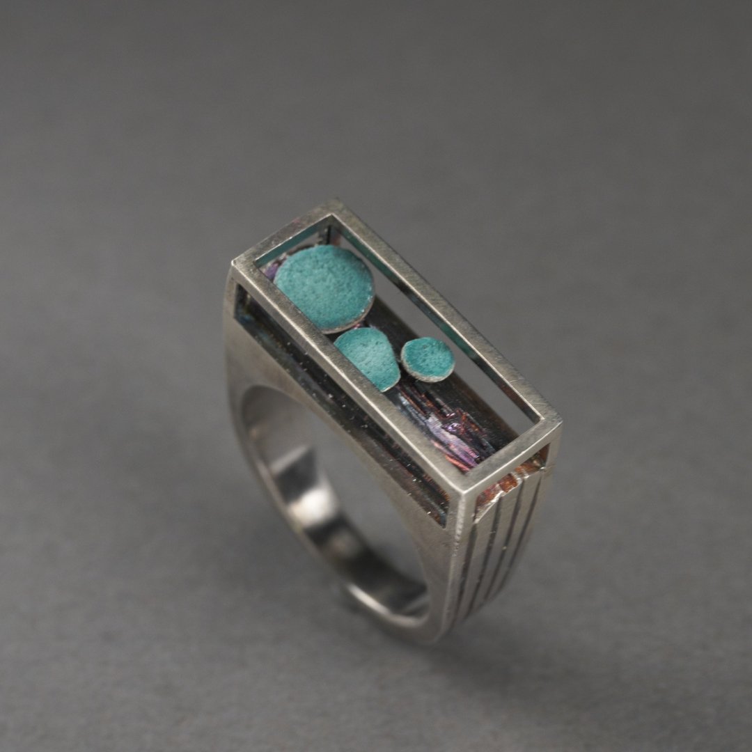 绿杯盘菌 musium ring - 戒指 - 纯银 