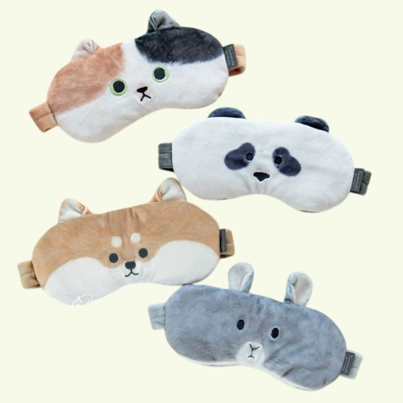 【软萌动物】暖暖眼罩| 热敷纾压| 可爱动物| 疗愈推荐 - 眼罩 - 聚酯纤维 多色