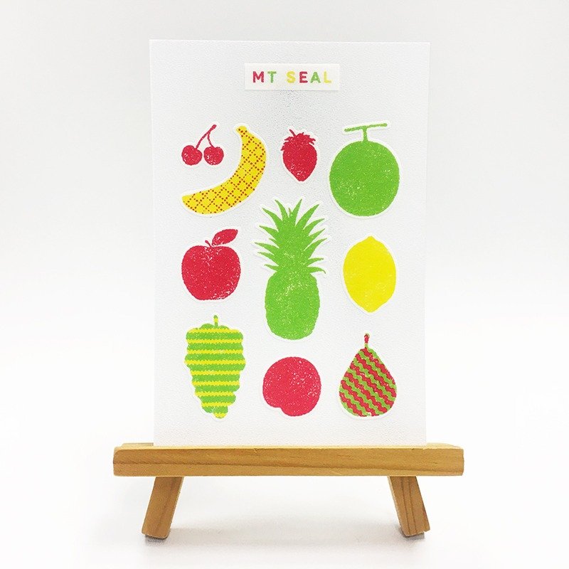 mt seal 和纸贴纸【剪影 水果 (MTSEAL25)】2017AW - 贴纸 - 纸 多色