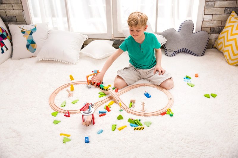 原木火车轨道组(75Pcs) - 玩具/玩偶 - 木头 