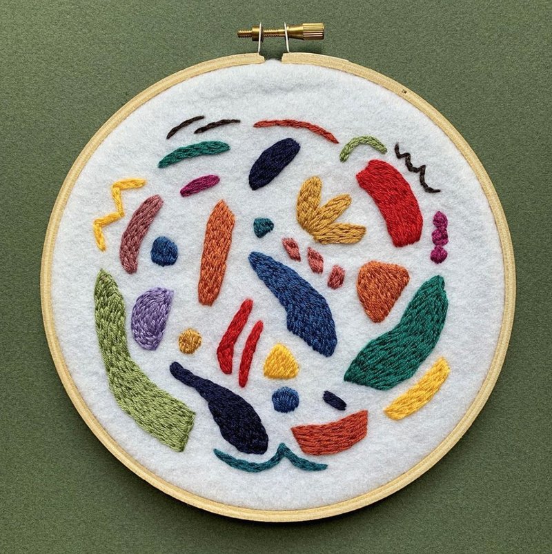 Embroidery: The elements frame - 墙贴/壁贴 - 绣线 多色