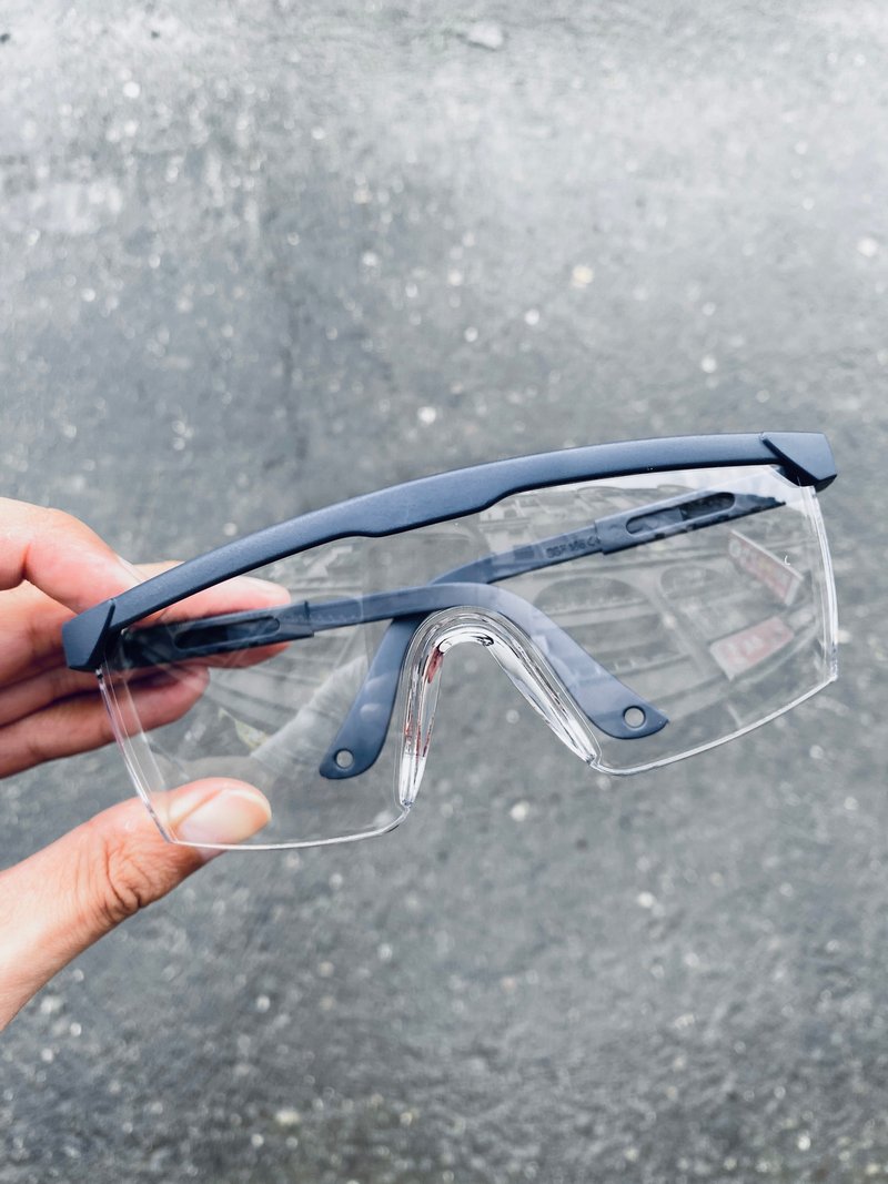 现货 防疫 护目镜 消光蓝 防雾 强化镜片 伸缩镜脚 - 眼镜/眼镜框 - 塑料 蓝色