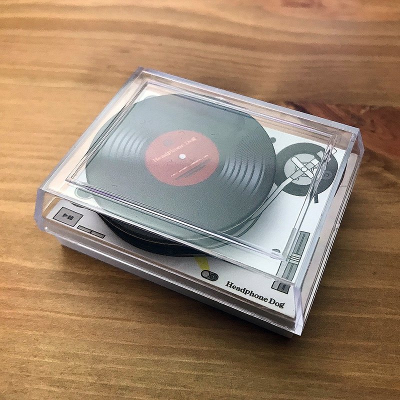 唱片造型 手机伸缩气垫支架/立架 附黑胶唱机 包装 泡泡座 气囊 - 手机配件 - 塑料 黑色