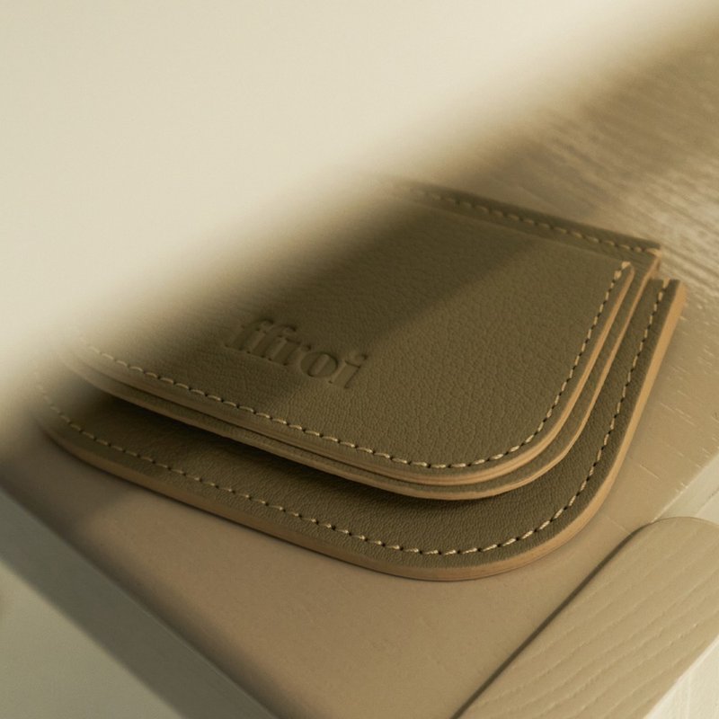 糕点灰 / 卡夹 / 钱包 / 6 色 - 皮夹/钱包 - 真皮 灰色