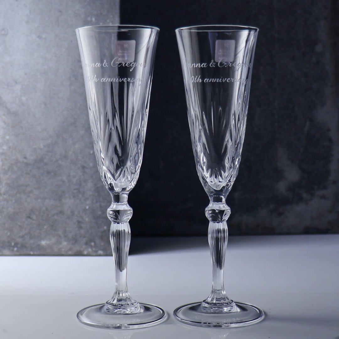 (一对价)160cc【意大利RCR】Champagne flute 结婚水晶香槟对杯 - 酒杯/酒器 - 玻璃 透明