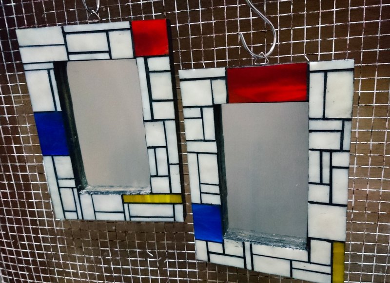 马赛克镜框 - 向蒙德里安致敬 - 画框/相框 - 玻璃 白色