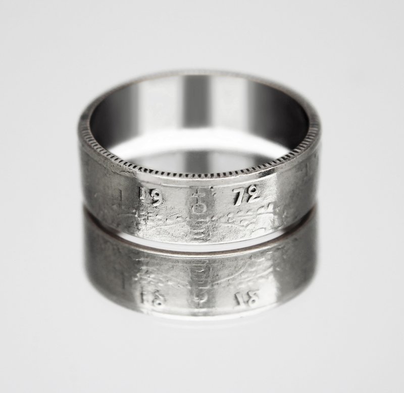 Sweden Coin Ring 1 crown 1972-1973 coin rings for men coin rings for women - 戒指 - 其他金属 
