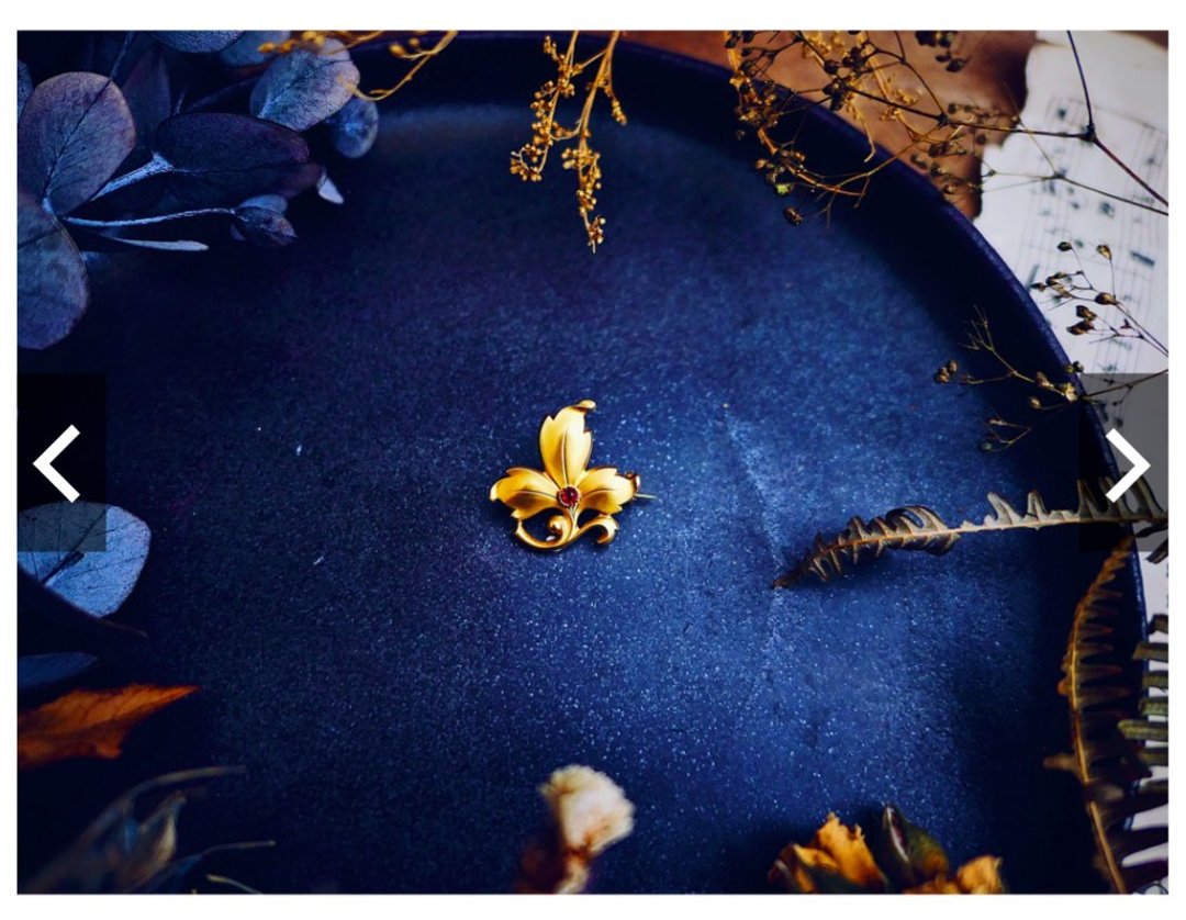 FIX 延龄草红宝别针・法国古董首饰 Vintage Jewelry - 胸针 - 其他金属 