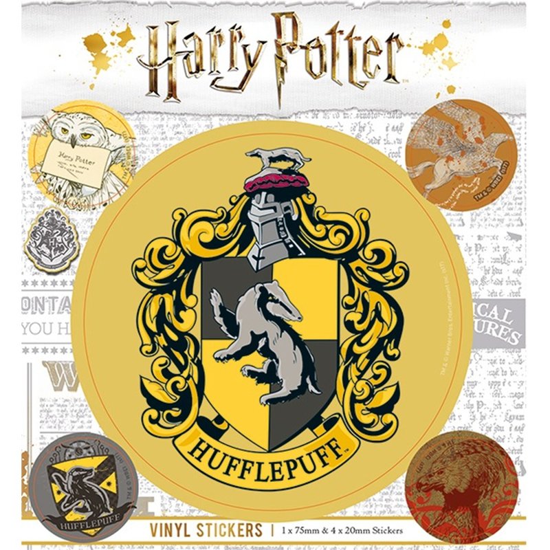 【利波特】赫夫帕夫主题贴纸组 Harry Potter - 贴纸 - 其他材质 黄色