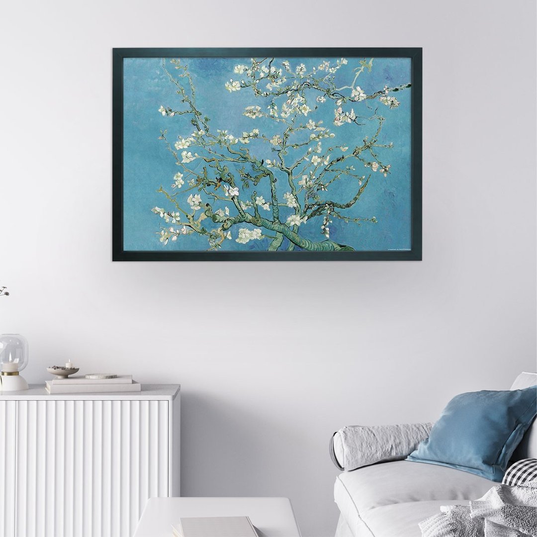【盛开的杏树】梵谷/含框/博物馆级艺术微喷/复制画 - 海报/装饰画/版画 - 纸 蓝色