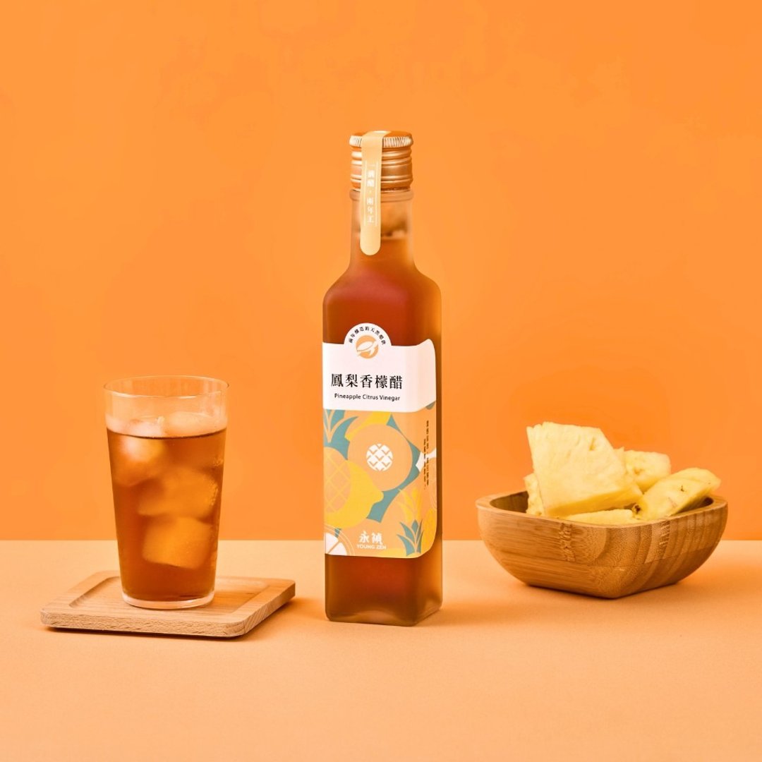 【永祯】凤梨香檬醋250ml l 独家风味果醋 健康果醋 2年天然酿造 - 醋/水果醋 - 浓缩/萃取物 橘色