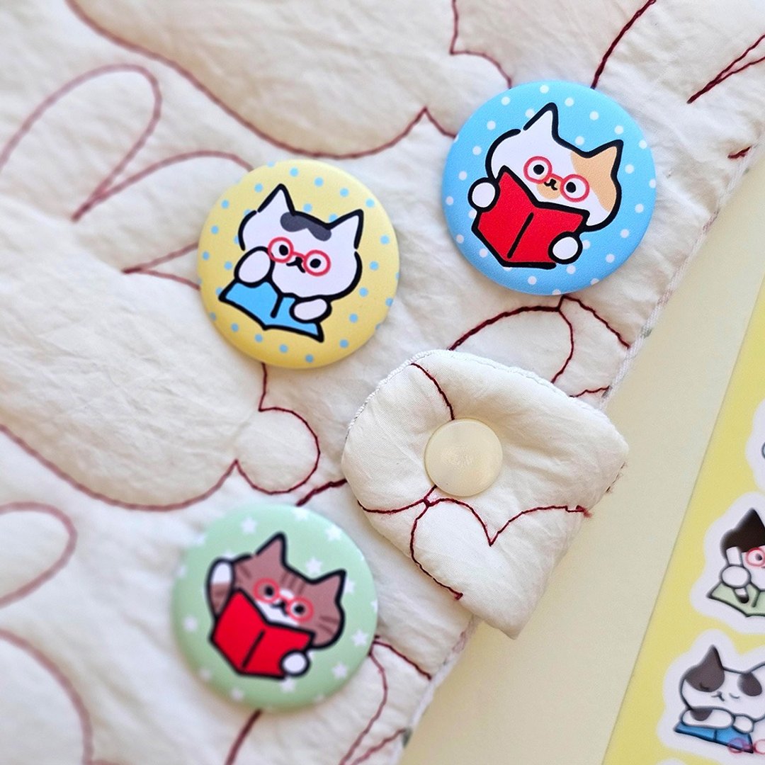 别针按钮 Studymate 猫 - 徽章/别针 - 其他金属 黄色