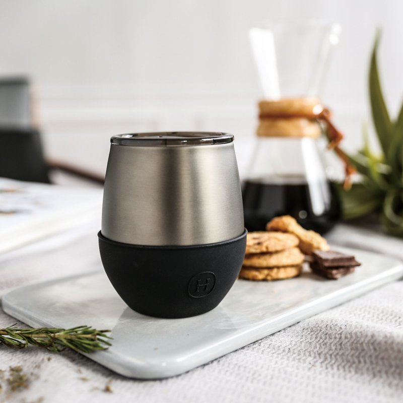 美国HYDY双层随行保温杯 | 油墨黑-钛灰 240ml - 保温瓶/保温杯 - 不锈钢 灰色