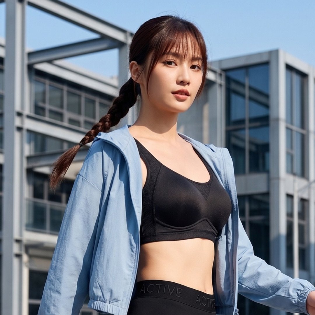 伊柔 EVEROY 透气无钢圈防走光轻运动 M-3XL 内衣 W013-63 黑色 - 女士内衣裤 - 尼龙 黑色