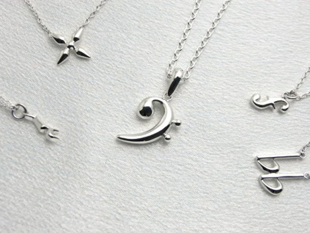 Gran C clef Necklace - 项链 - 纯银 