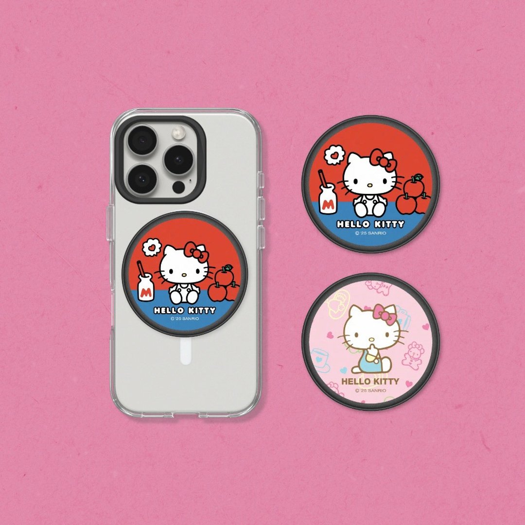 GRIP O(MagSafe兼容)磁吸手机支架|Hello Kitty系列(送SuperCard) - 手机配件 - 塑料 黑色