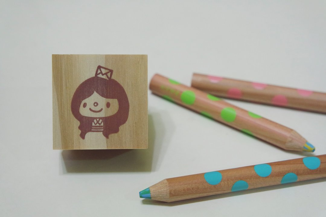 手刻印章 / 女孩送信章 - 印章/印台 - 橡胶 