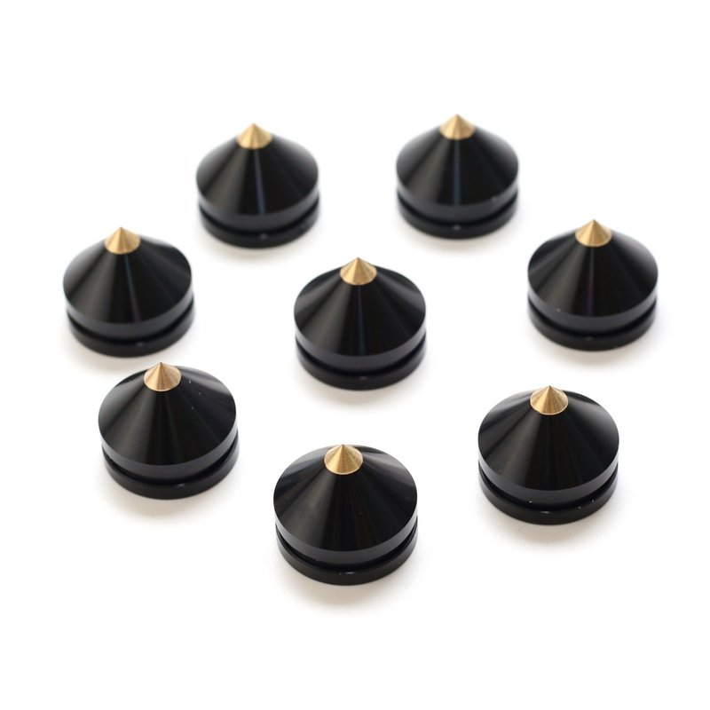 高品质黑檀木黄铜头角锥【川木】全新现货【P102】避震 脚钉 脚垫 - 数码小物 - 其他材质 