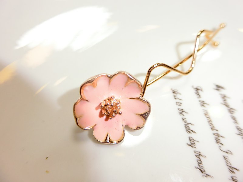 粉色小花儿 水波S夹(独家贩售)-丸子头的最爱 - 发饰 - 其他金属 粉红色