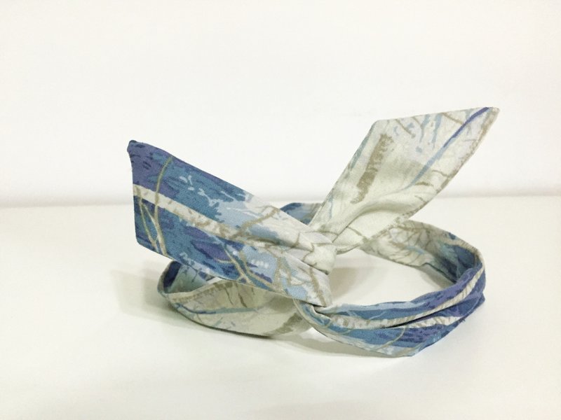 软铁丝 发带 发箍 :::瑟瑟(蓝)::: - 发饰 - 棉．麻 