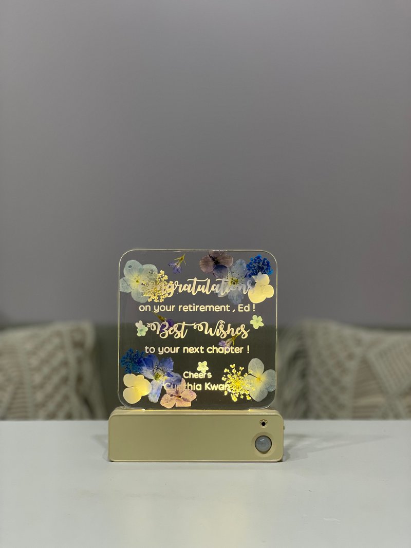 定制化 自订名字【押花感应小夜灯】升级版 - 灯具/灯饰 - 塑料 