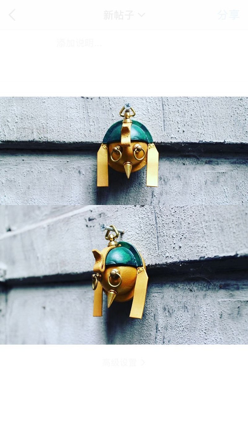 shiji-studio人偶掛飾法老系列 - 钥匙链/钥匙包 - 真皮 