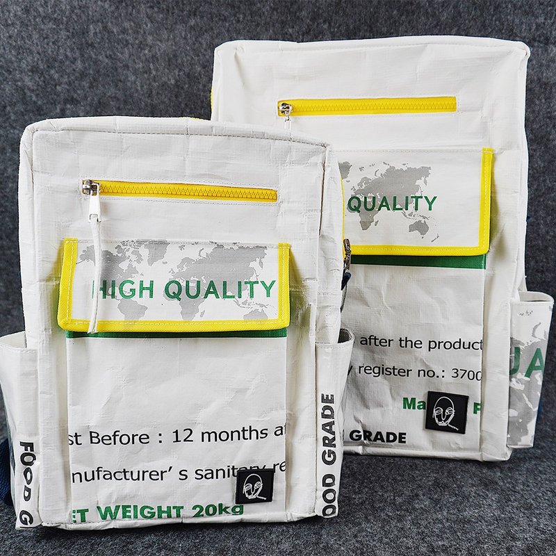 原创设计双肩包男女潮牌风学生书包环保手工剪裁实用大容量不撞包 - 后背包/双肩包 - 纸 