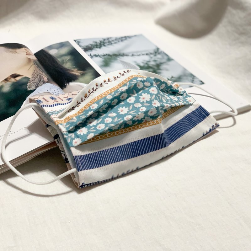 民族小花 立体口罩套 图案位置不会完全一样 需搭配医用口罩 - 口罩 - 棉．麻 多色