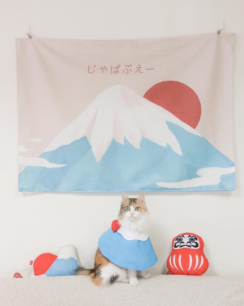 富士山美景挂布 简约文青 房间 宿舍布置 日式挂布 - 海报/装饰画/版画 - 聚酯纤维 白色