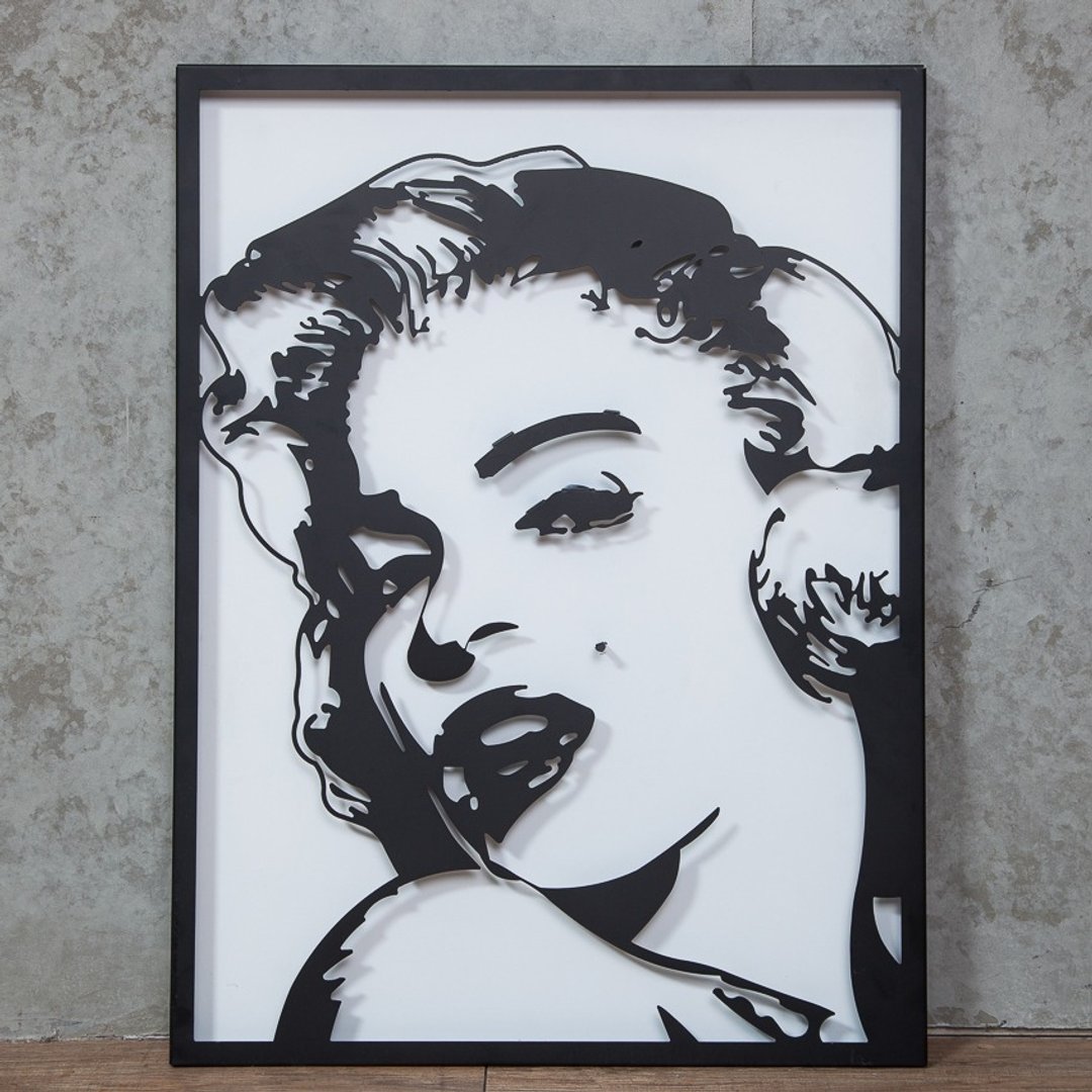 【OPUS东齐金工】玛丽莲梦露画框/Loft工业风室内设计挂画TP-ma04 - 墙贴/壁贴 - 其他金属 黑色