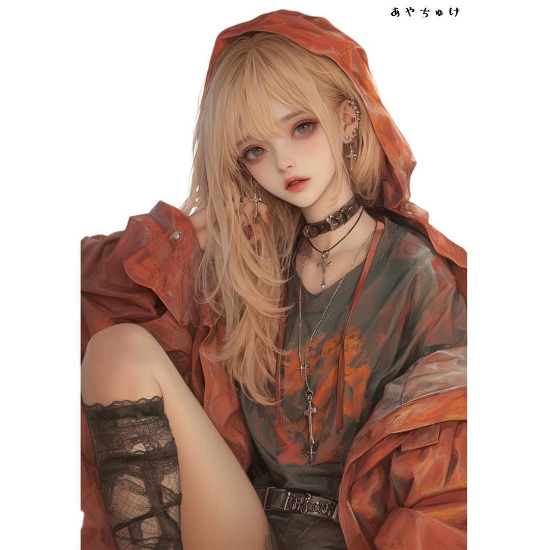 【10月新作5】07-094-0133 人物贴纸 轻庞克女孩 - 贴纸 - 纸 