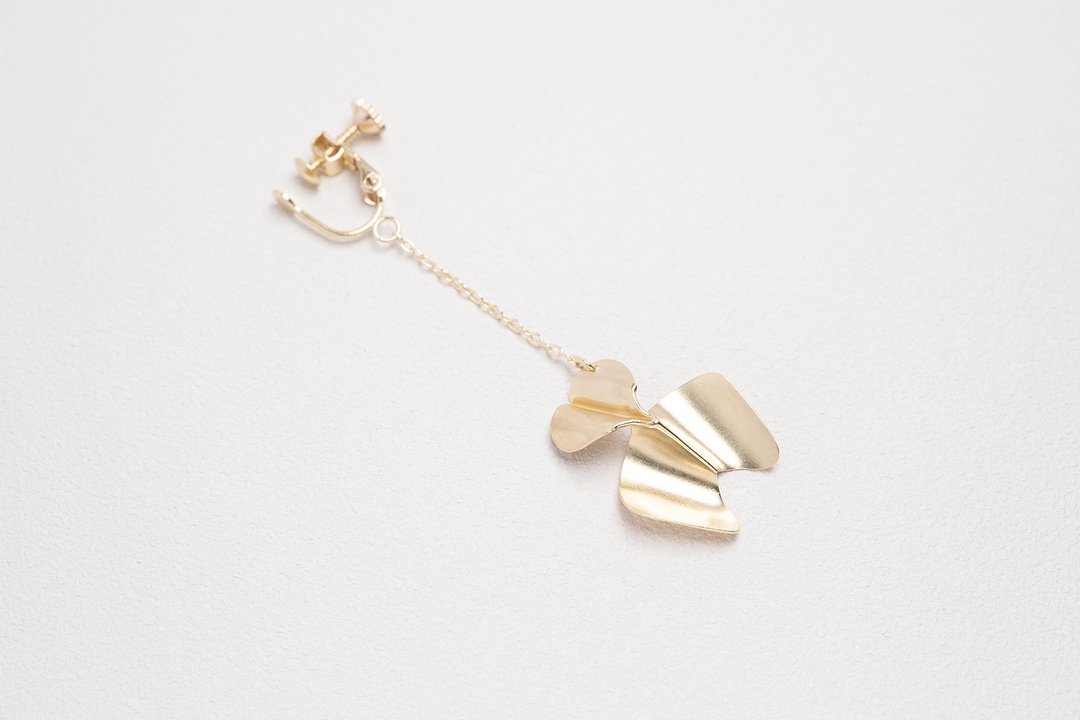 【惊蛰系列】黄铜耳夹 Brass Earrings - 耳环/耳夹 - 铜/黄铜 