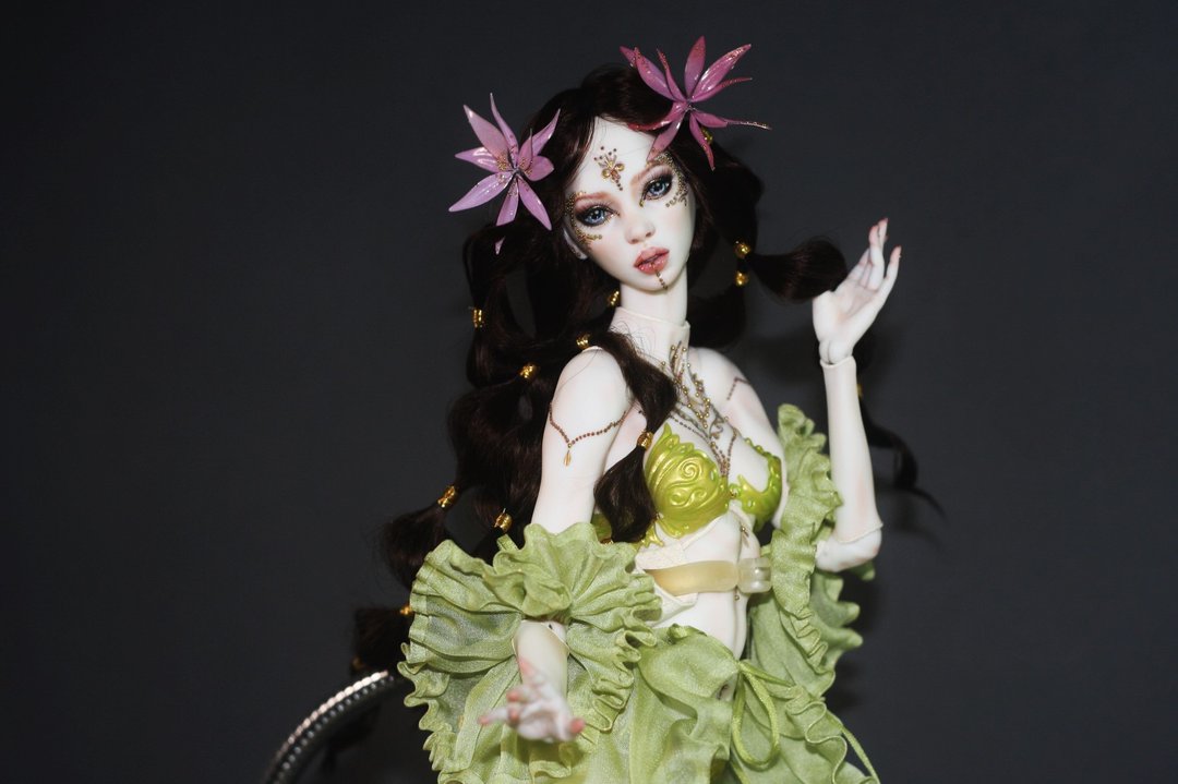 手工制作的收藏级陶瓷球形关节娃娃 - AURELIA - 其他 - 瓷 