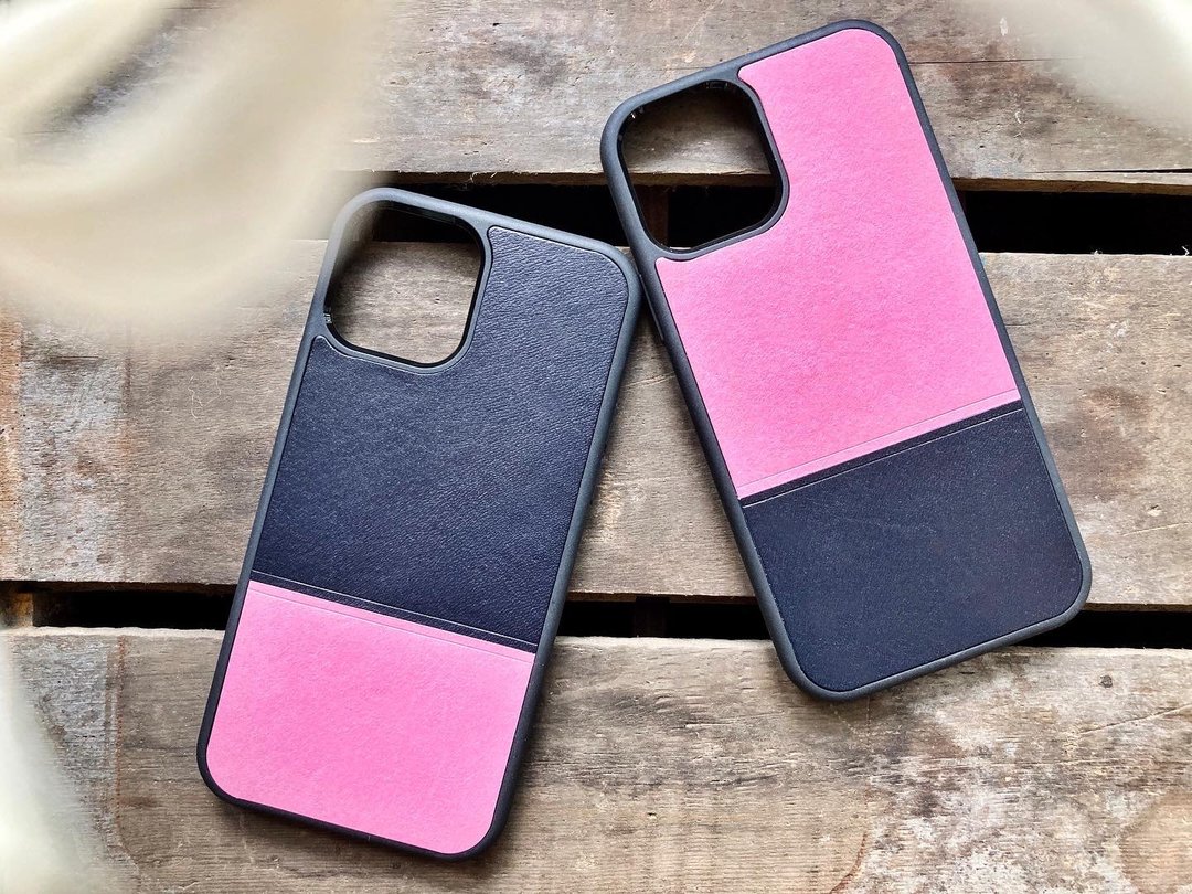 iPhone系列 拼色皮革手机殻 材料包 17 Xs Max Pro 烫金 压字 DIY - 皮件 - 真皮 多色