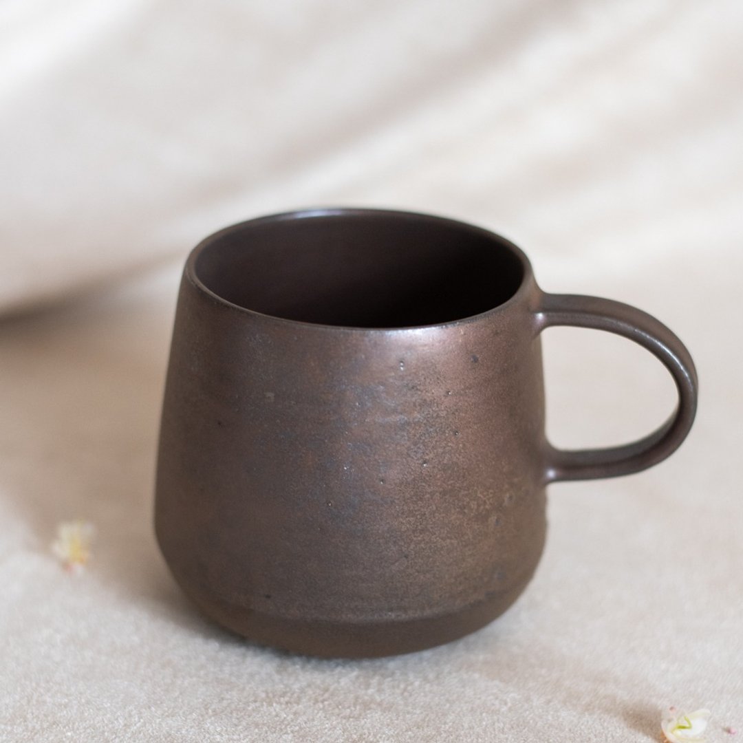 隐没的时光_铁锈 - 咖啡杯 - 手拉坏 手作陶艺 - 咖啡杯/马克杯 - 陶 灰色