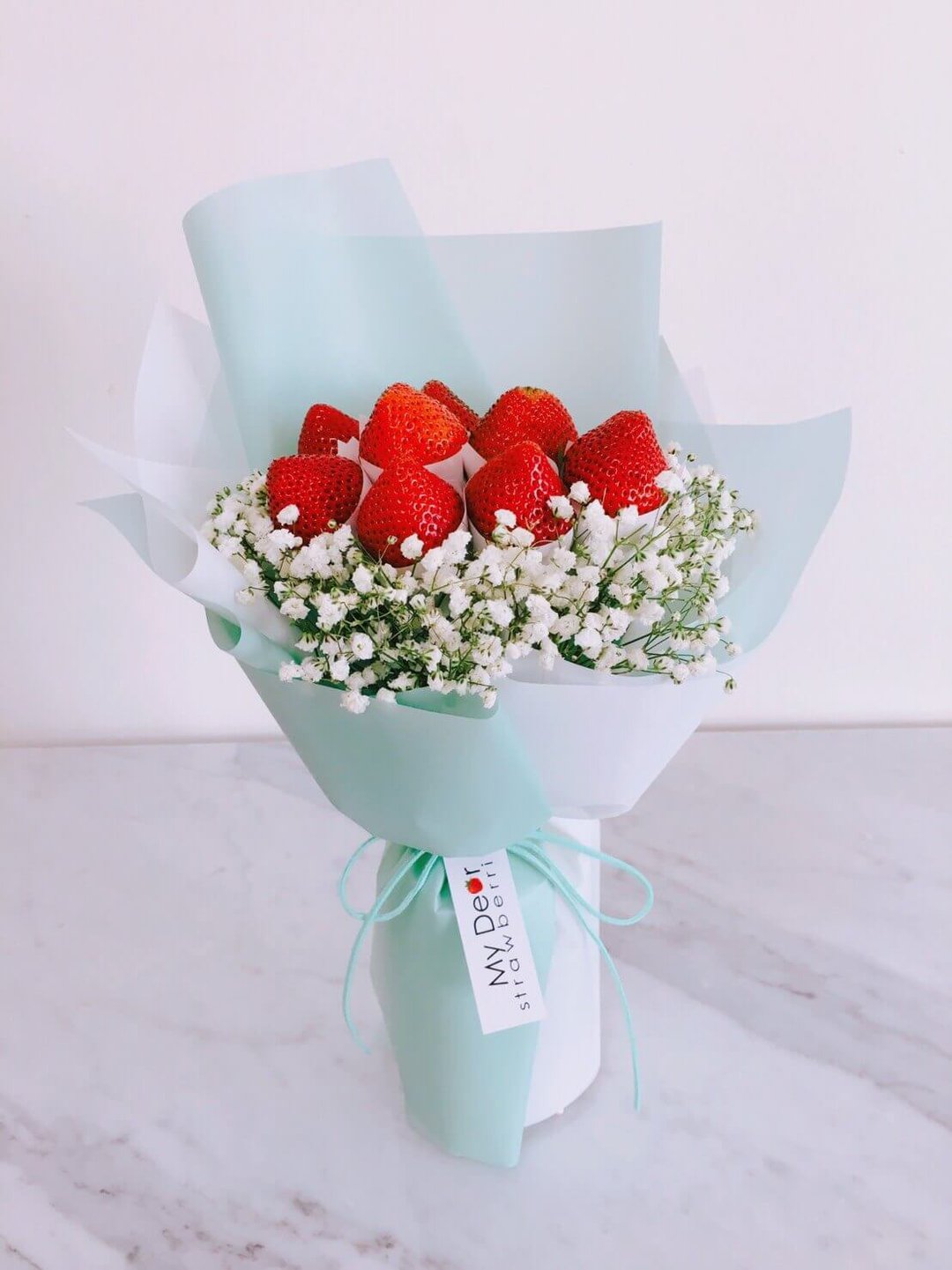 草莓花束-Summer Love 蒂芬尼小型草莓花束 - 干燥花/捧花 - 植物．花 多色