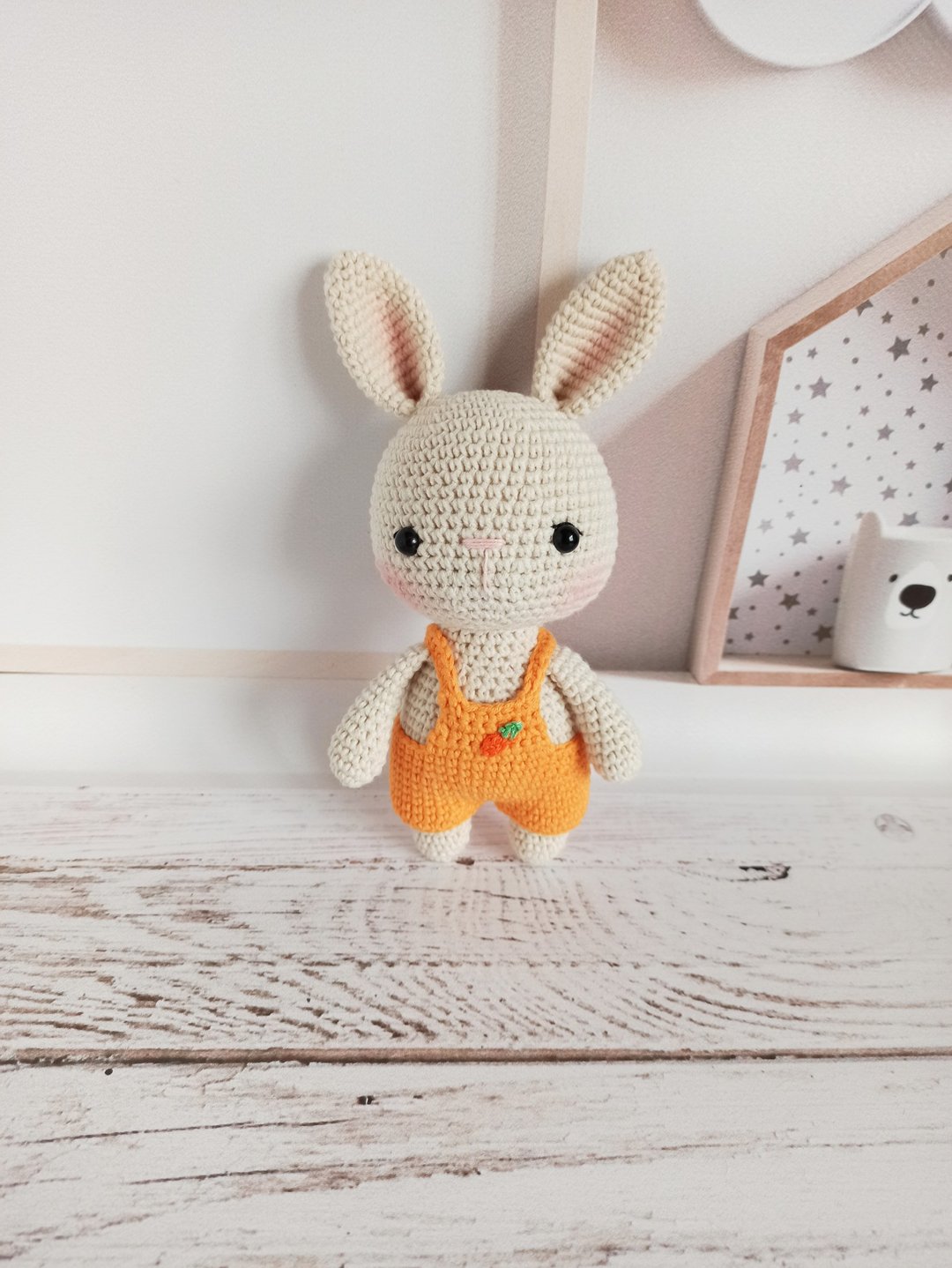 Stuffed toy bunny,stuffed animals,amigurumi toy bunny,first toy, first birthday - 玩具/玩偶 - 棉 多色