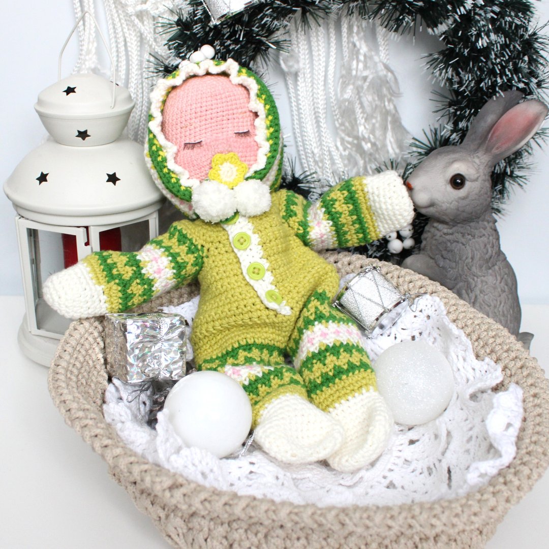娃娃钩针图案婴儿连衣裤 PDF Amigurumi 娃娃服装 娃娃衣服 - 手工艺教程/工具书 - 其他材质 