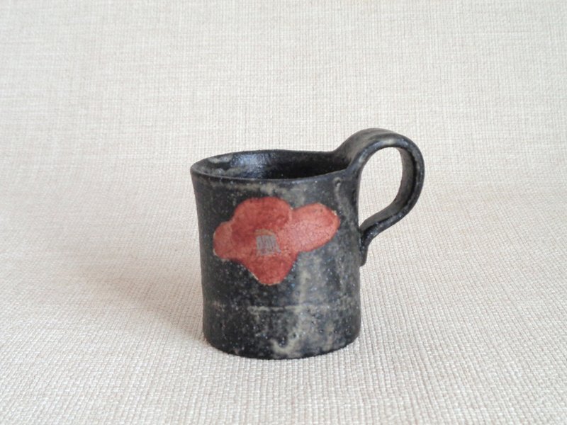 马克杯 金银彩红椿纹a - 咖啡杯/马克杯 - 陶 黑色