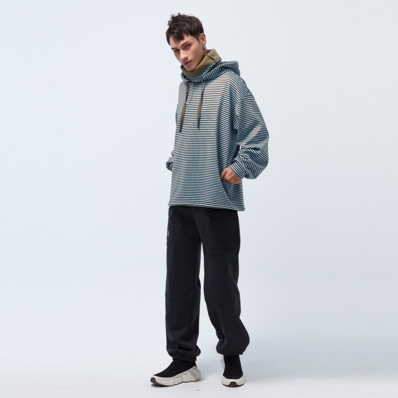 【限时5折】独家机能/防水透湿刷毛飞梭工装裤-乌黑 - 男士长裤 - 聚酯纤维 黑色