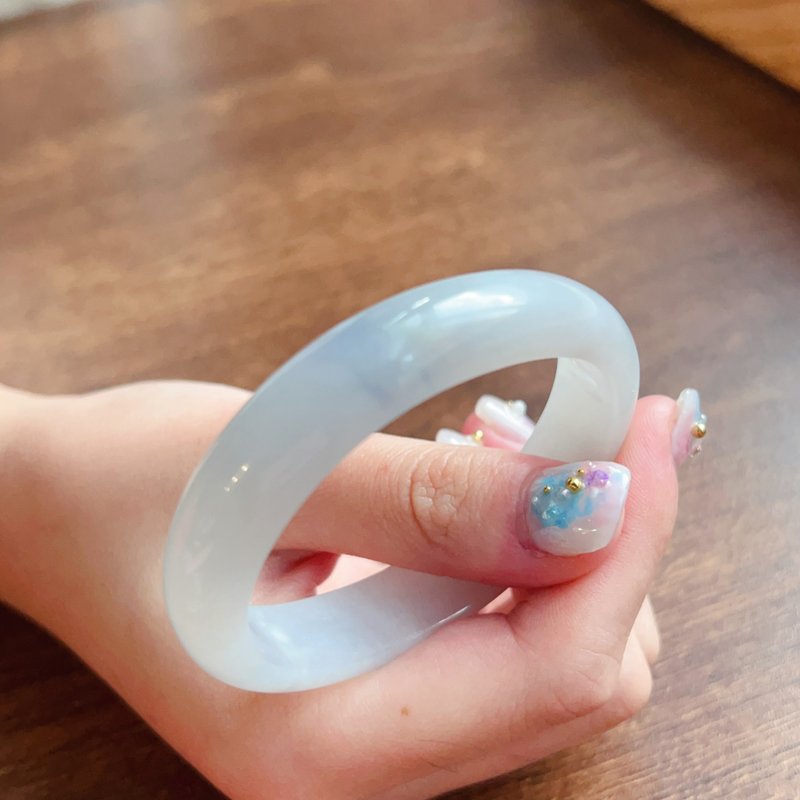 冰种飘紫罗兰翡翠贵妃镯手镯 | 17.5围 | 天然缅甸翡翠A货 | 送礼 - 手链/手环 - 玉石 多色