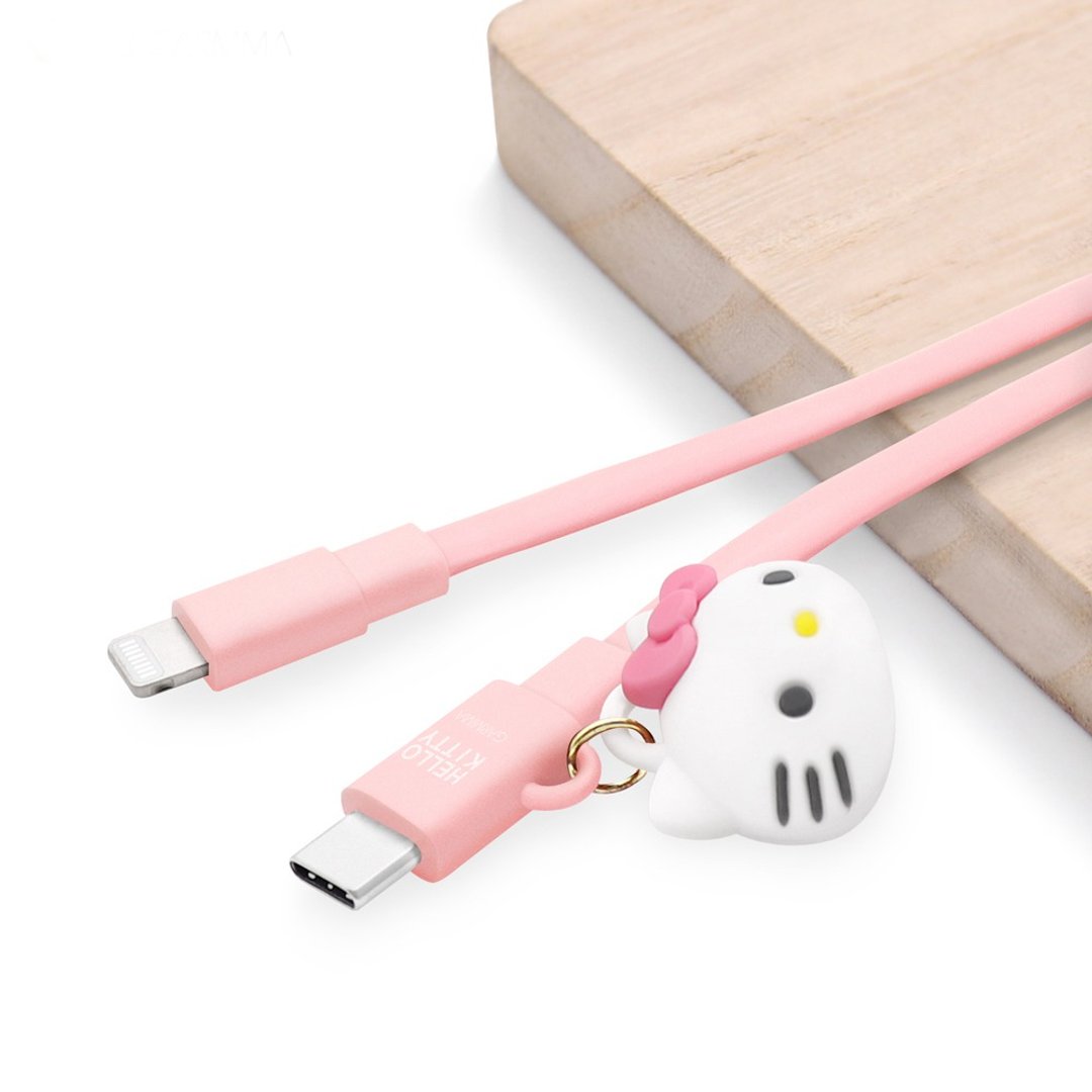 GARMMA Hello Kitty Type-c to Lightning PD传输充电线 甜心粉 - 充电宝/传输线 - 其他金属 粉红色