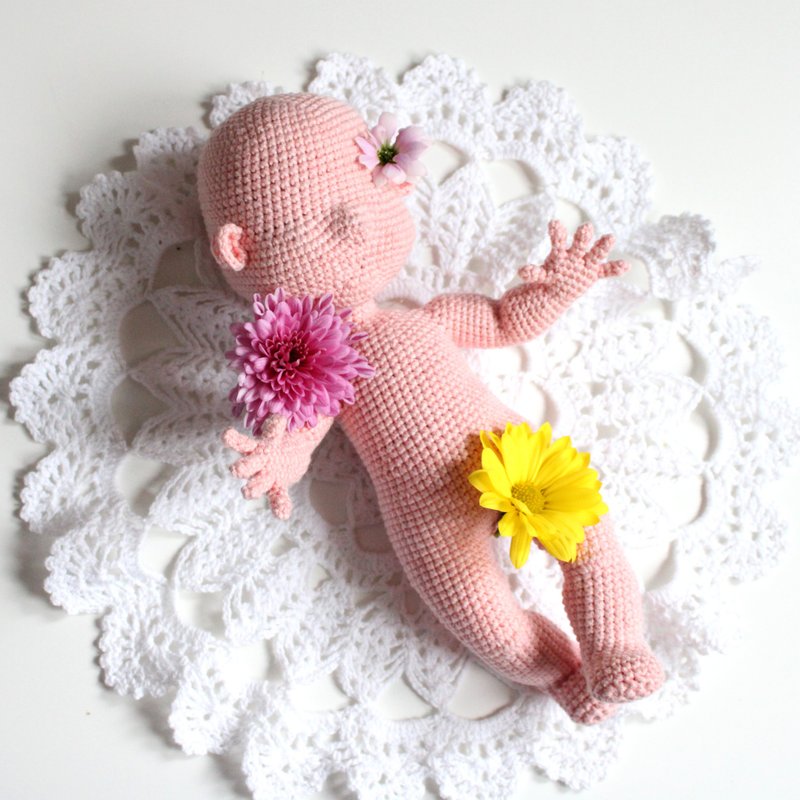 婴儿娃娃身体钩针图案 PDF 英文 Amigurumi 基本婴儿娃娃身体 - 手工艺教程/工具书 - 其他材质 
