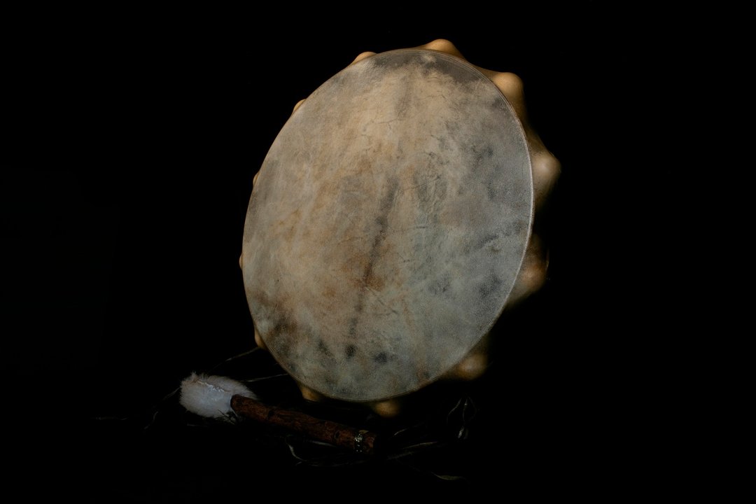 UltreyaDrums deer skin viking shamanic drum medicine sacred - 吉他/乐器 - 木头 