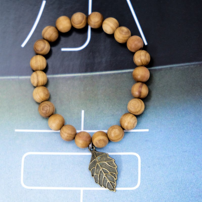 【Australia Sandalwood系列】一叶知秋 平安手串 8mm - 手链/手环 - 木头 