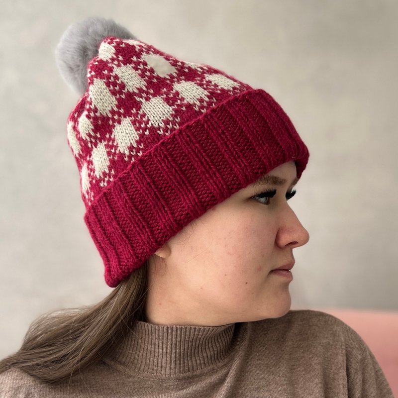 温暖的绒球帽 | レディース 帽子 - 帽子 - 其他材质 多色