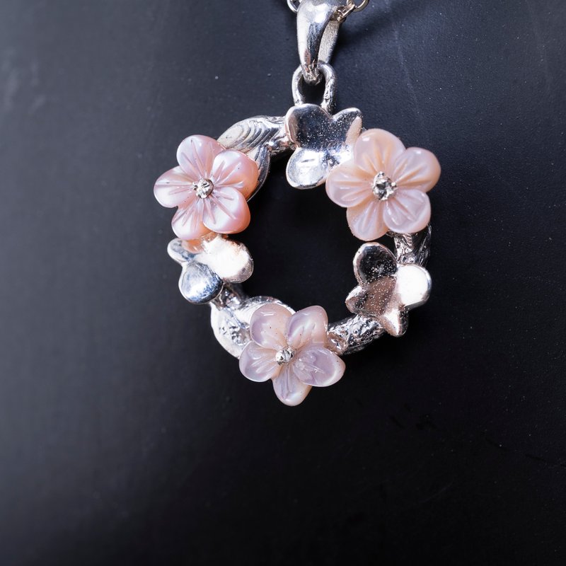 【樱花色】春色银吊饰上衣【订制】S-031 - 项链 - 其他金属 银色